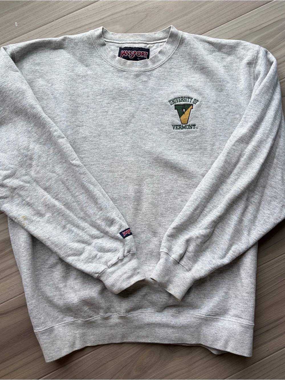 JanSport Vintage University of Vermont Gray Crewneck Sweatshirt